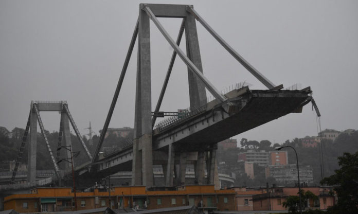 Bridge collapses on Genoa highway