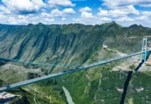 Cina, aperto al traffico il ponte più alto del mondo