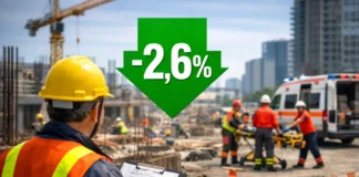 Inail: nel 2024 diminuite del 2,6% le denunce di infortunio sul lavoro nel settore Costruzioni