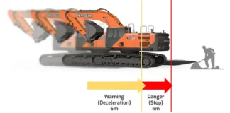 Escavatori Develon più sicuri con i sistemi di sicurezza smart. Ora anche sulla Series 9